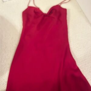 Elegant Red Slip Dress